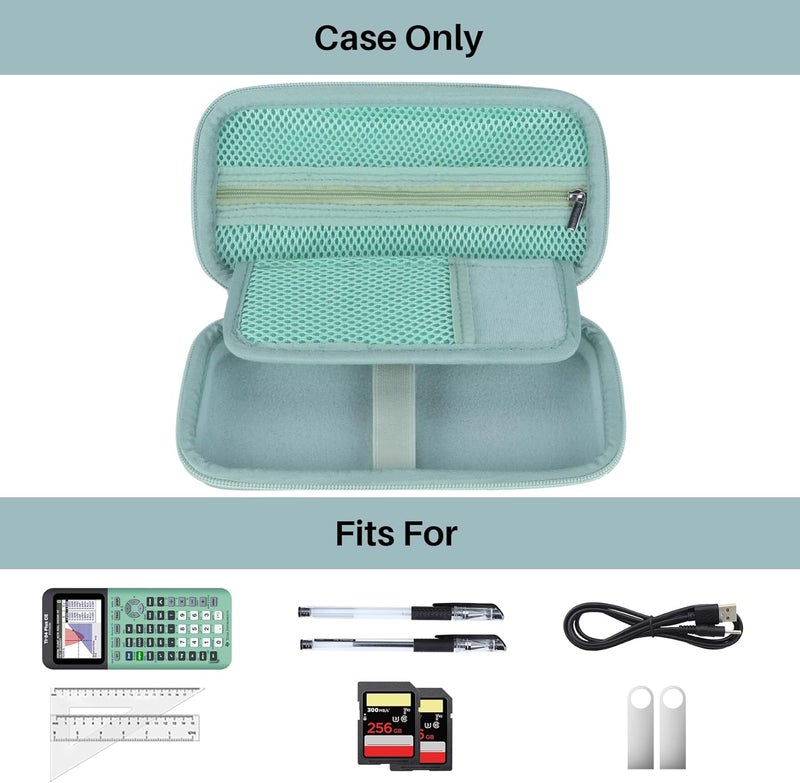 RIYADAone Hard Case Replacement for Texas Instruments TI-84 Plus CE/TI-84 Plus/TI-Nspire CX II CAS/TI-Nspire CX II/TI-83 Plus/TI-89 Titanium/TI-85 / TI-86 Color Graphing Calculator (Pale Green Case) - Image 3